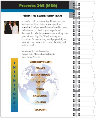 Inside cover, message from Leadership Team