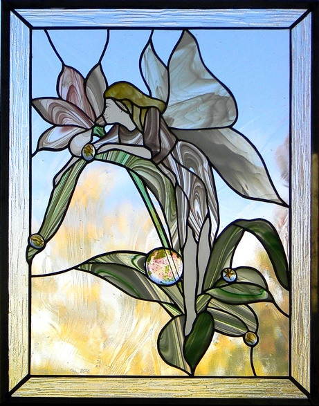 "Dew Fairy"
by Nataliya Guchenia
Glass Size - 17"H X 22 3/4"W
$450.00