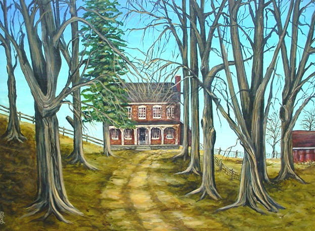 'An Ohio Farmhouse', Acrylic, 24x36   SOLD