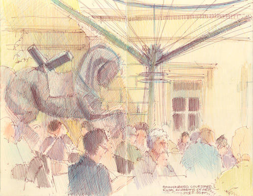 Afternoon tea in the Annenberg Courtyard, RA