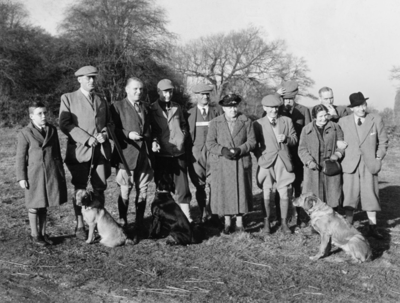 Three generations of Gough's at Lackford Shoot in December 1942