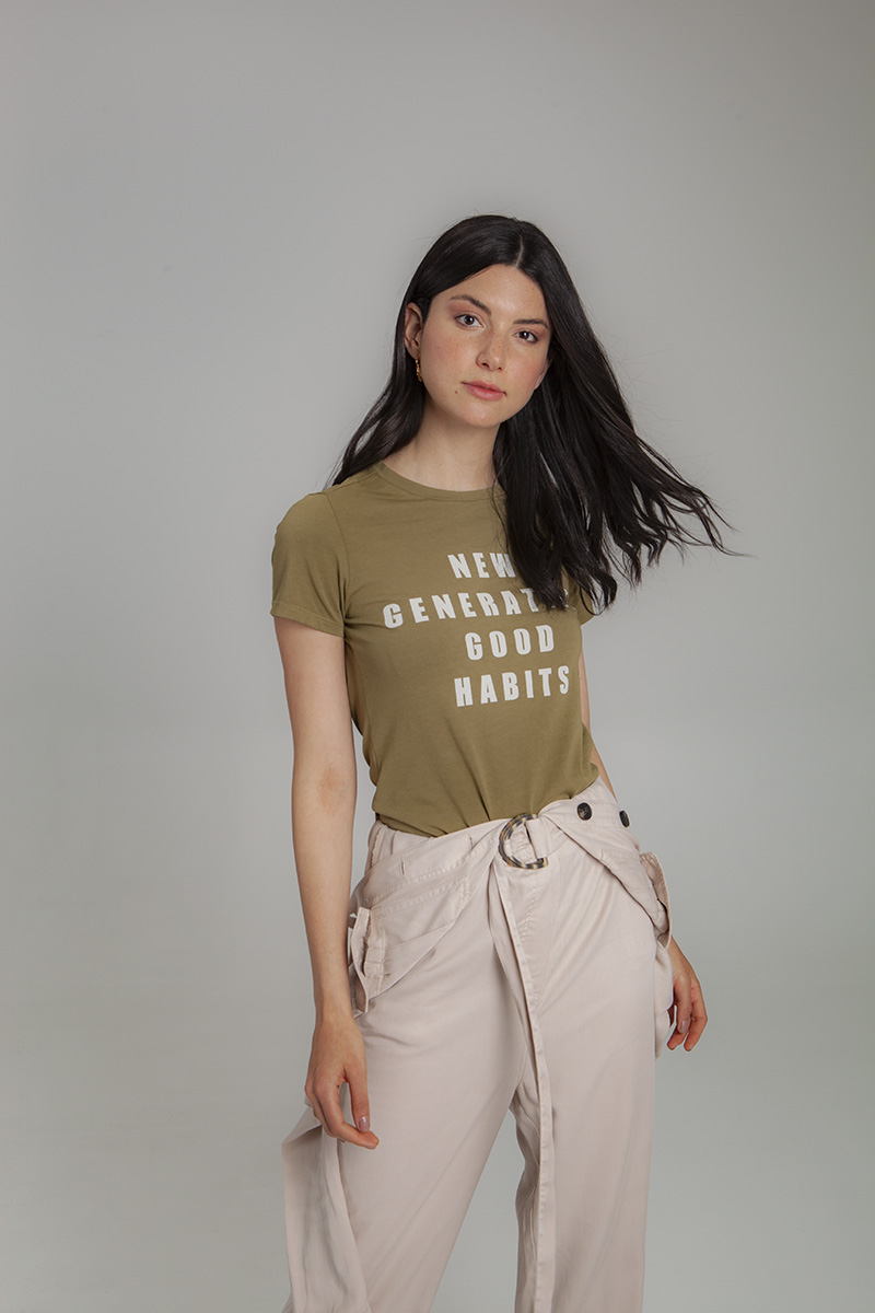 Woman wearing a stylish white blouse