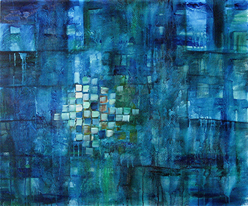 Shades of Blue, Acrylic, 30x36 Gallery Canvas SOLD