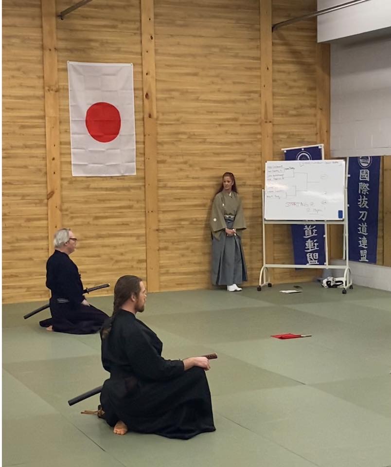 March 2020: Trying Mugairyu in the Open Kata event.