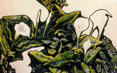 Op-014 CALLA 30 in x 24 in Oil on Canvas 1985