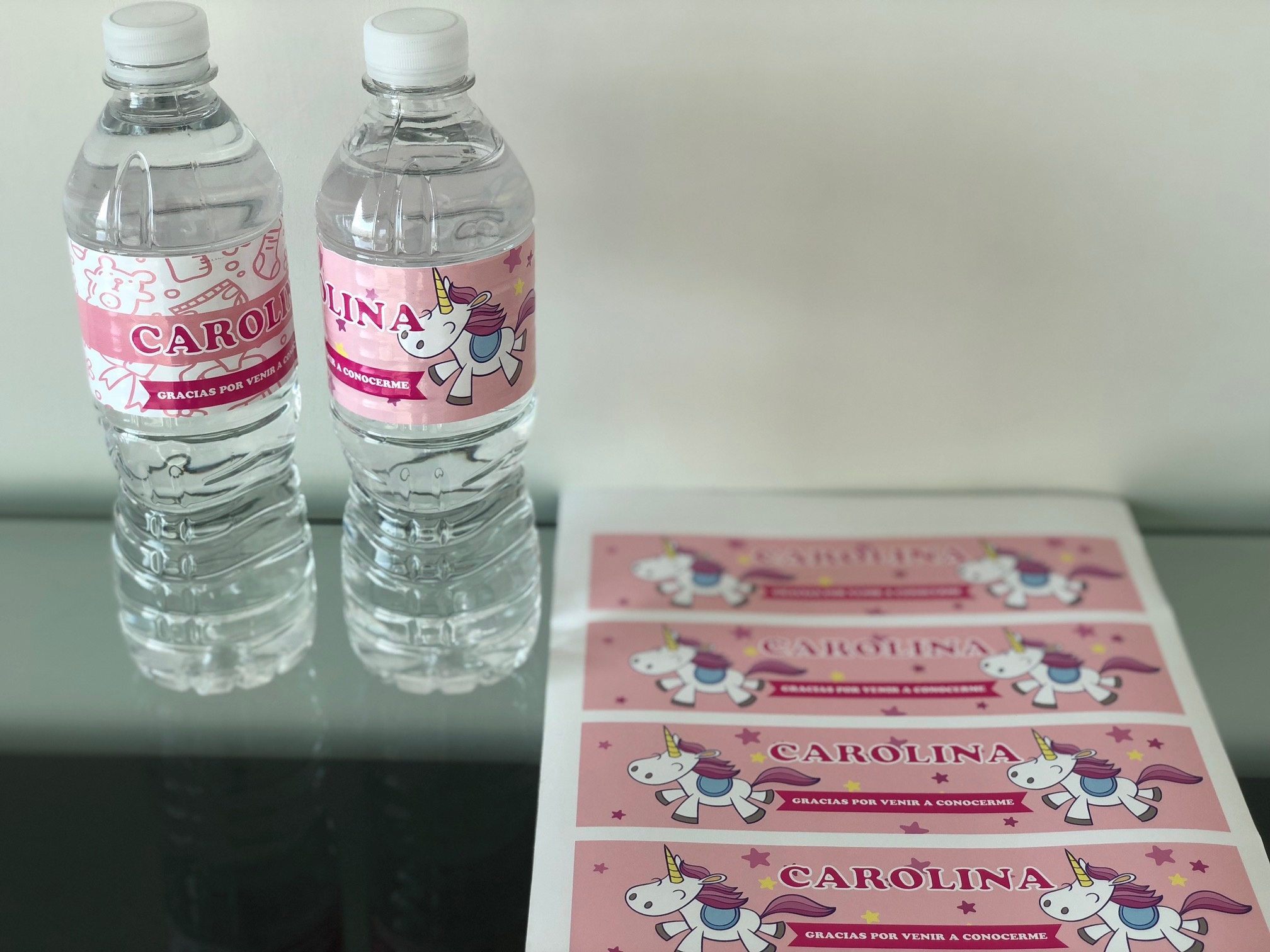 ETIQUETAS PARA BOTELLAS DE AGUA