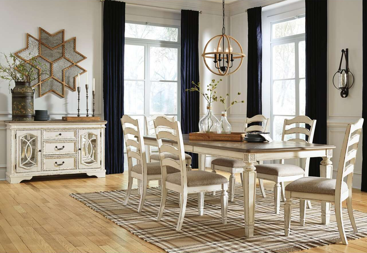 Realyn 8 Piece Dining Set with server