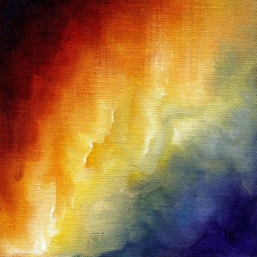 Cosmic Light I ~ 6" x 6" Oil on Canvas Panel