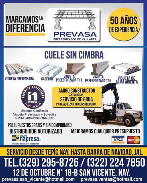 Prefabricados de Vallarta S.A de C.V. - CUELE SIN CIMBRA