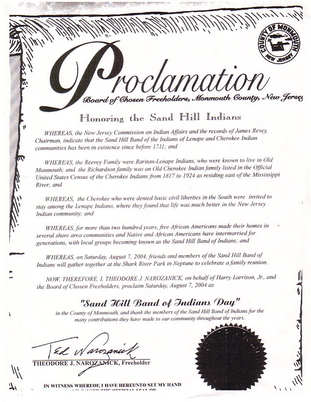 Monmouth County Proclamation