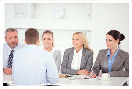 Man having an interview||||