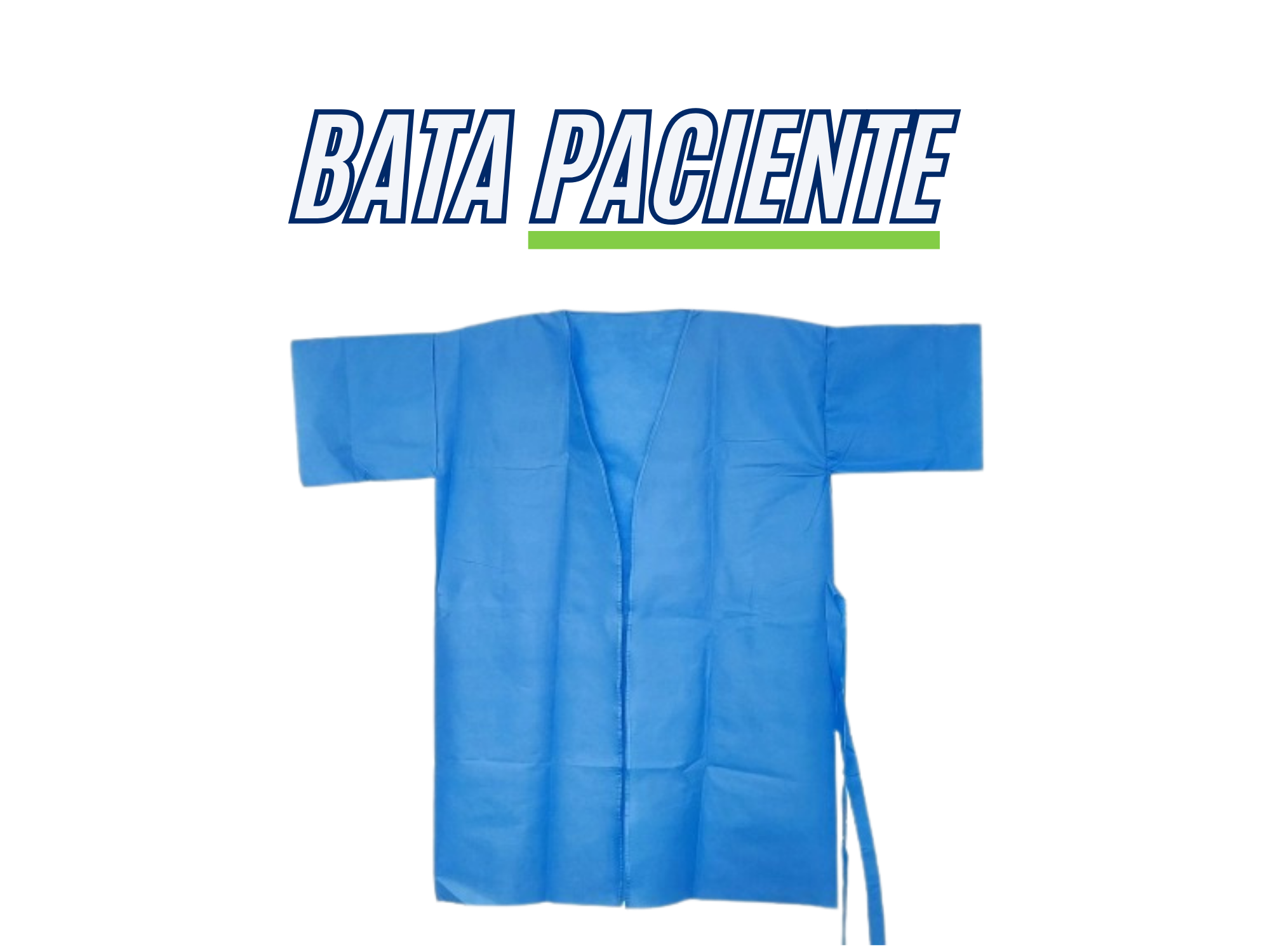 Bata paciente manga-corta