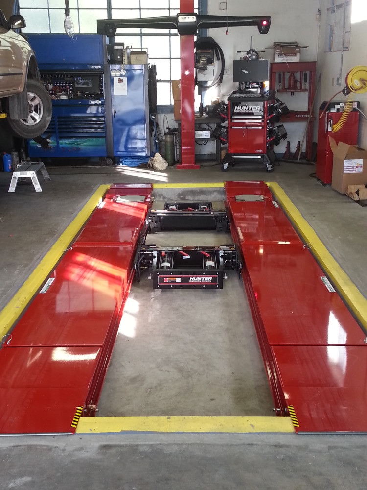 Our New "Hunter" Alignment rack is all installed and ready to be added to Dave's Auto Repair's Team