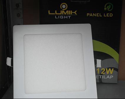 Panel LED SLIM 12W /85-265V
 6500K -  Cuadrado Incrustar Lumik  
Código 15008