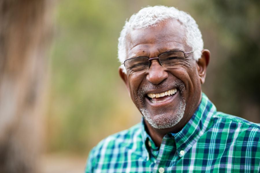 African American Senior Man in Nature Portrait