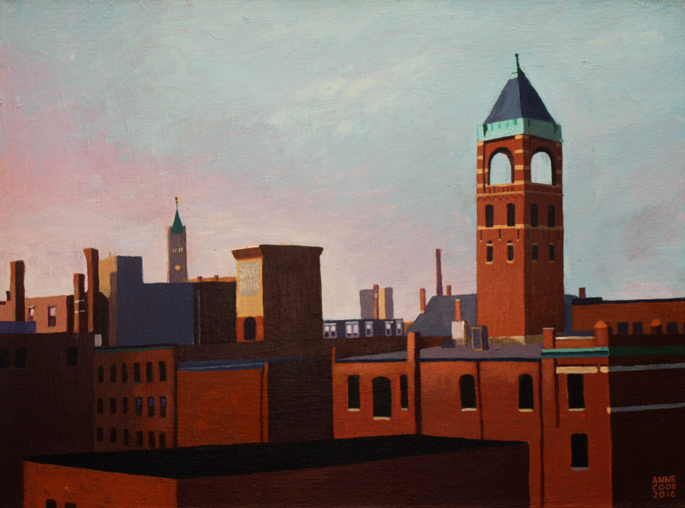 Sunset in Lowell, Ma