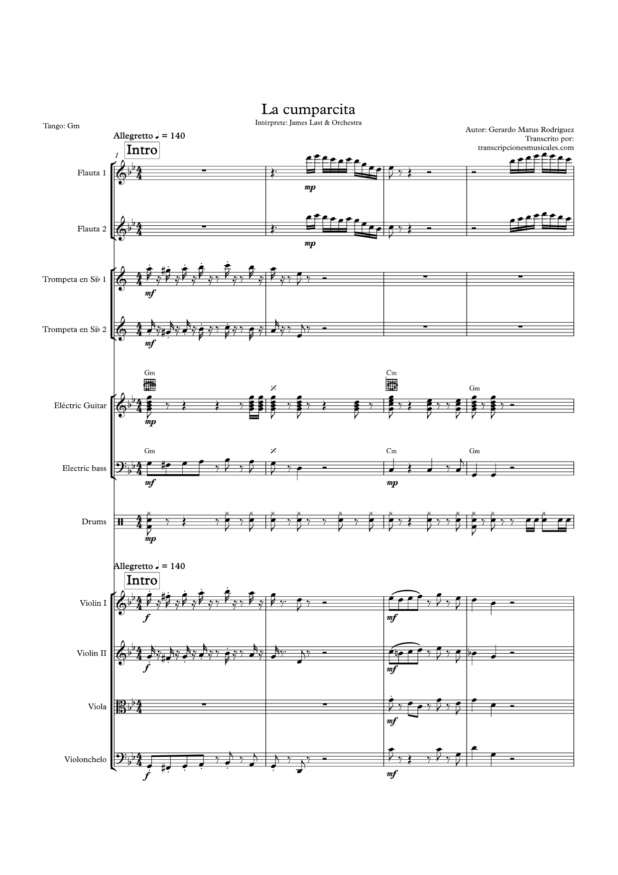 La cumparcita - partitura hoja 1