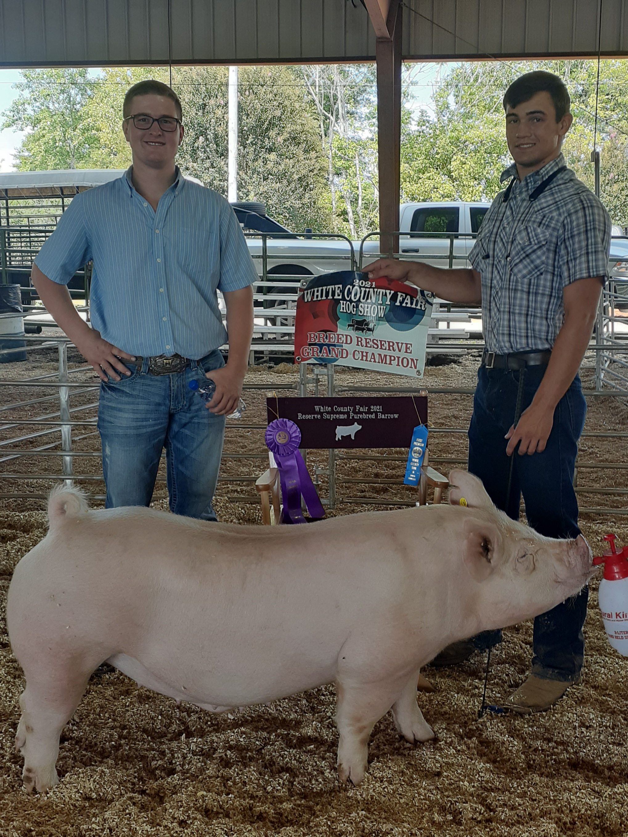 Kalan Lusk
2021 White County Fair
Yorkshire Grand Champion Barrow
Reserve Supreme Purebred Barrow