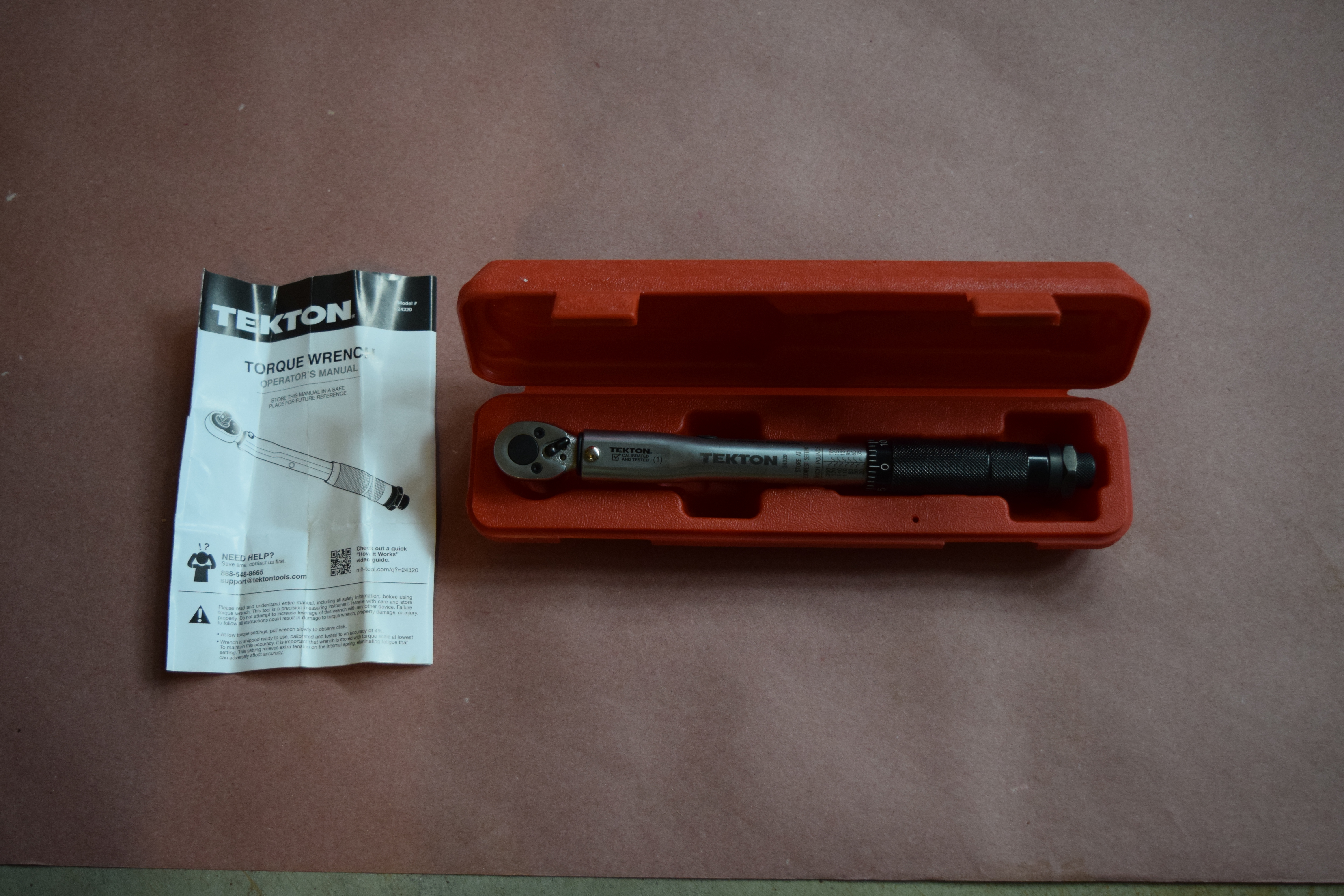 Torque Wrench (1/4” drive;  in case;  Model 24320 by Tekton)