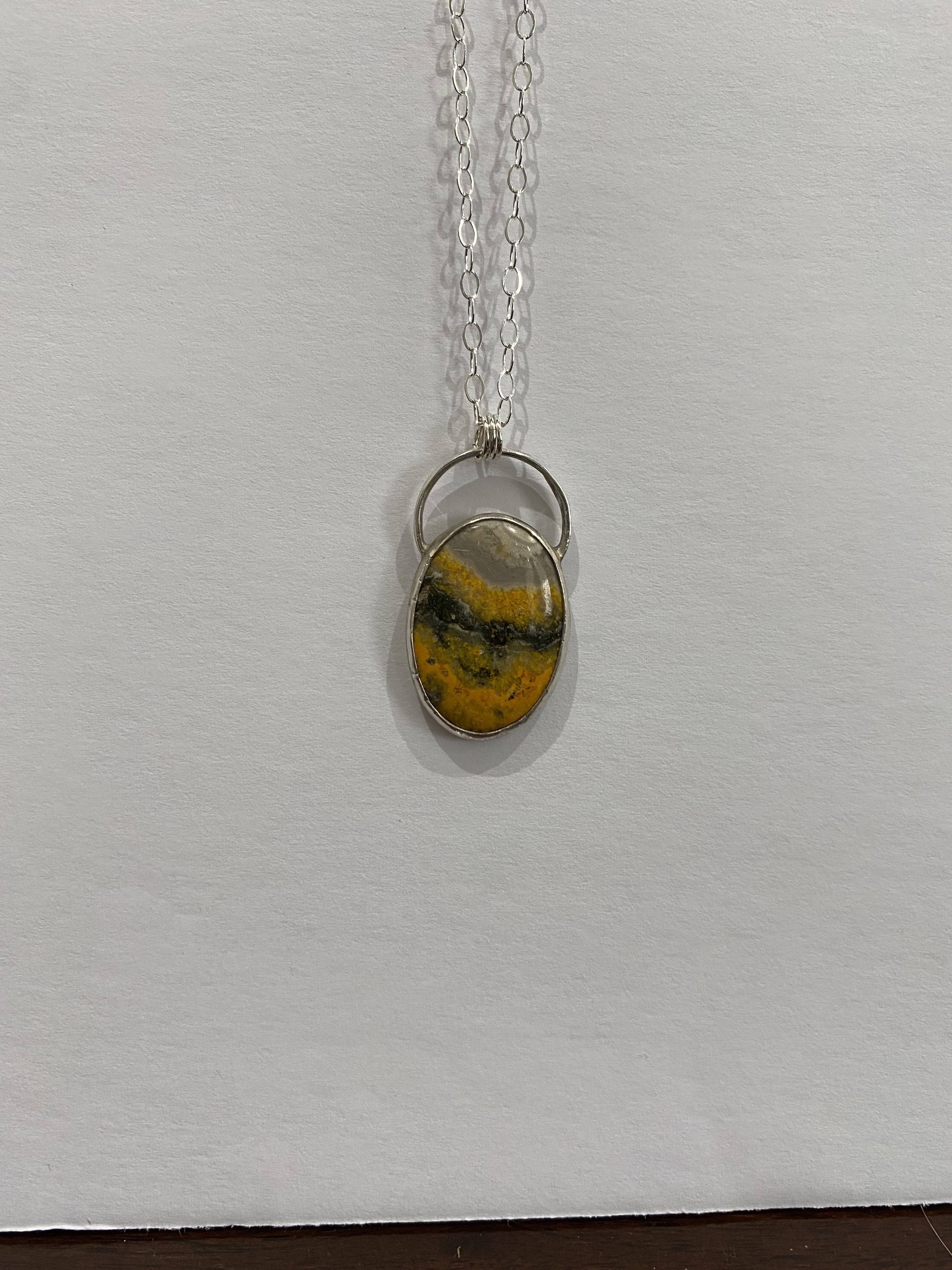 Oval Bumblebee Jasper Necklace EM 137
Sterling Silver
$60.