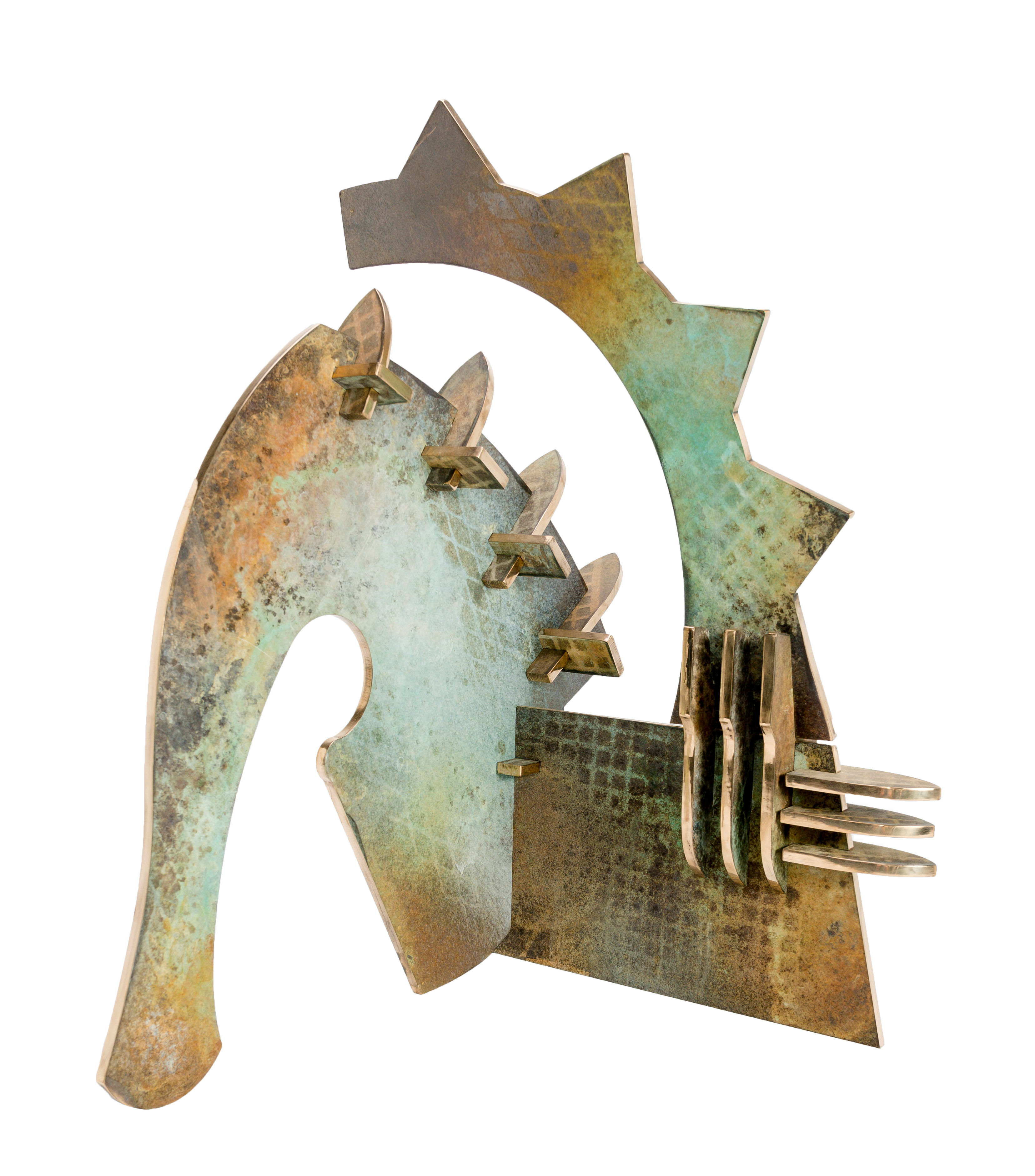 Cold Front - 2021, Fabricated Bronze with Hot Patina, 28" x 15" x 22.5"