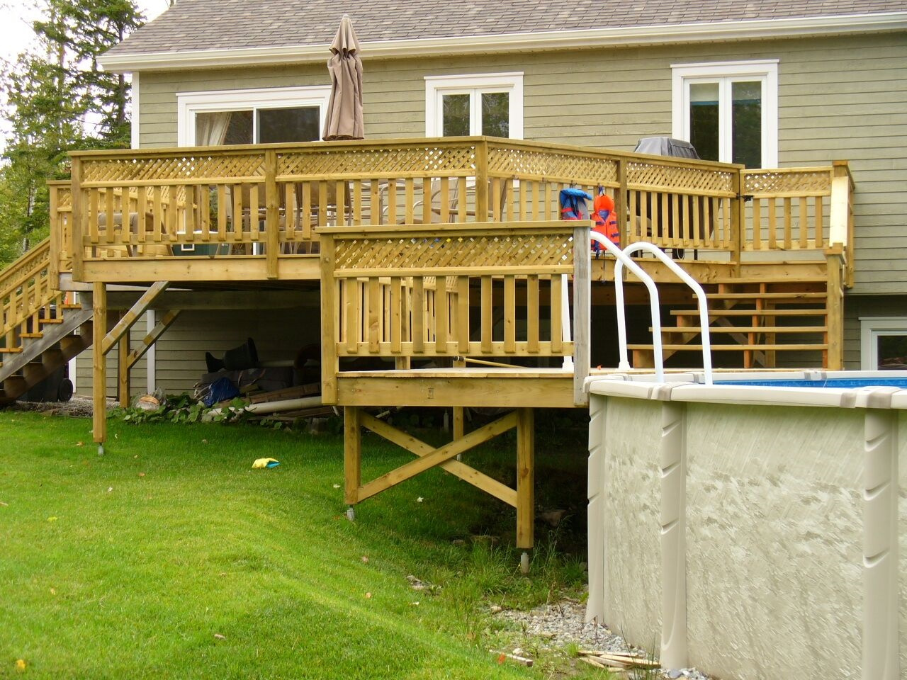Pool Deck on Helical Piers