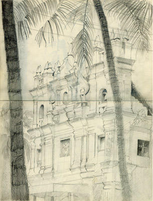 The white church (Pencil)