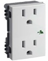 Modulo tomacorriente duplex C/
Polo 15A- Blanco S25 (con sistema 
de seguridad)  codigo:23066
