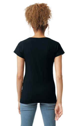 CAMISETA CON ESCOTE EN V DE MUJER