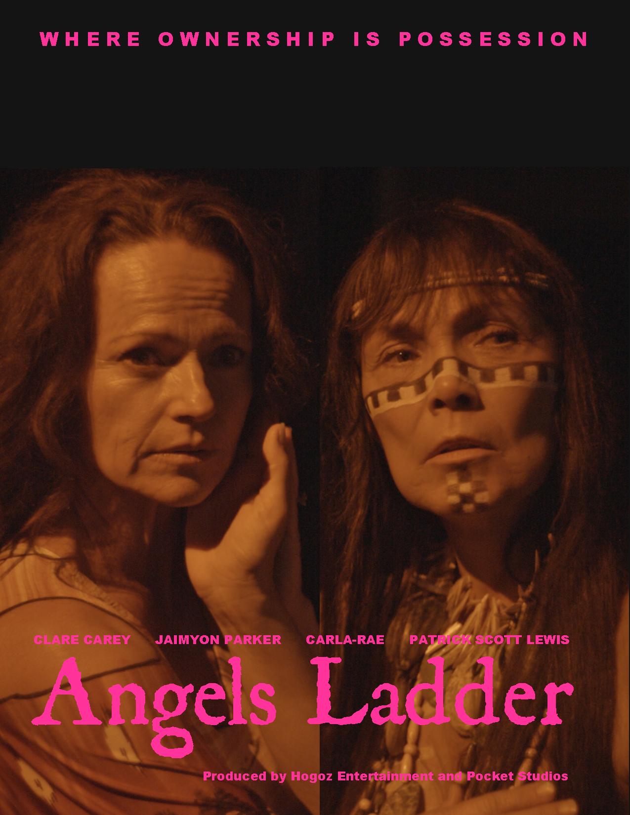 Key art of Angels Ladder shows the faces of two main female characters