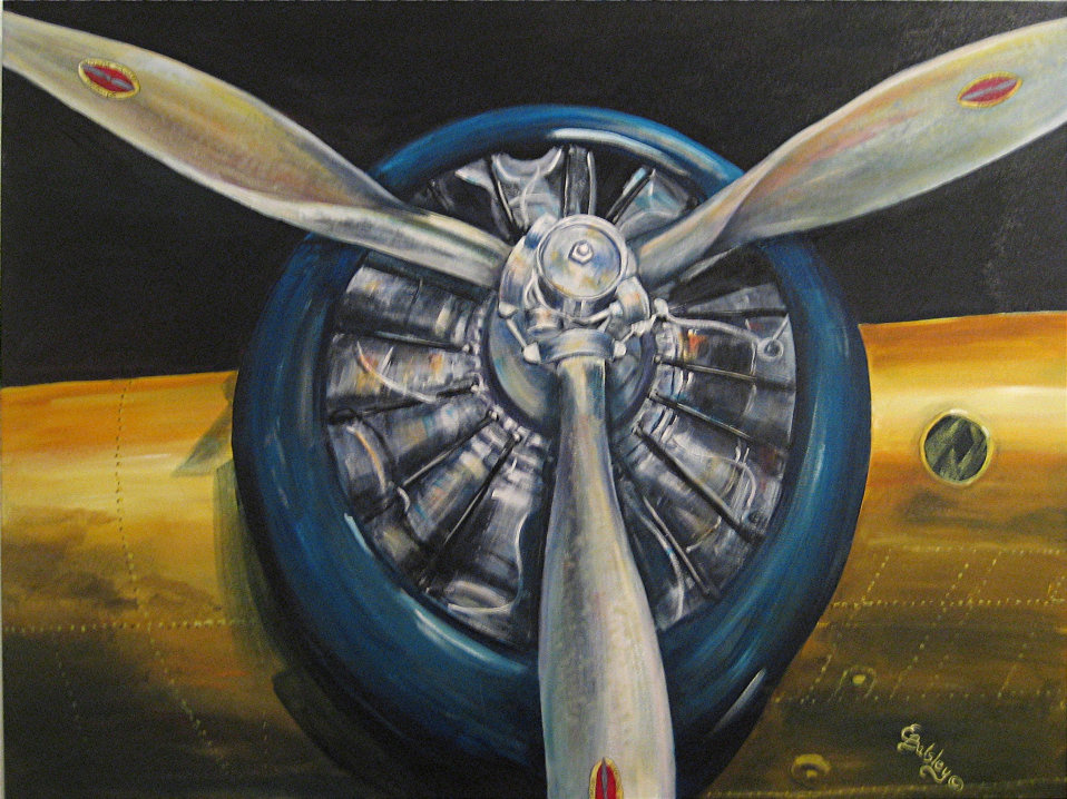 "Martin B-10", Acrylic, 30x40 Gallery Canvas_SOLD