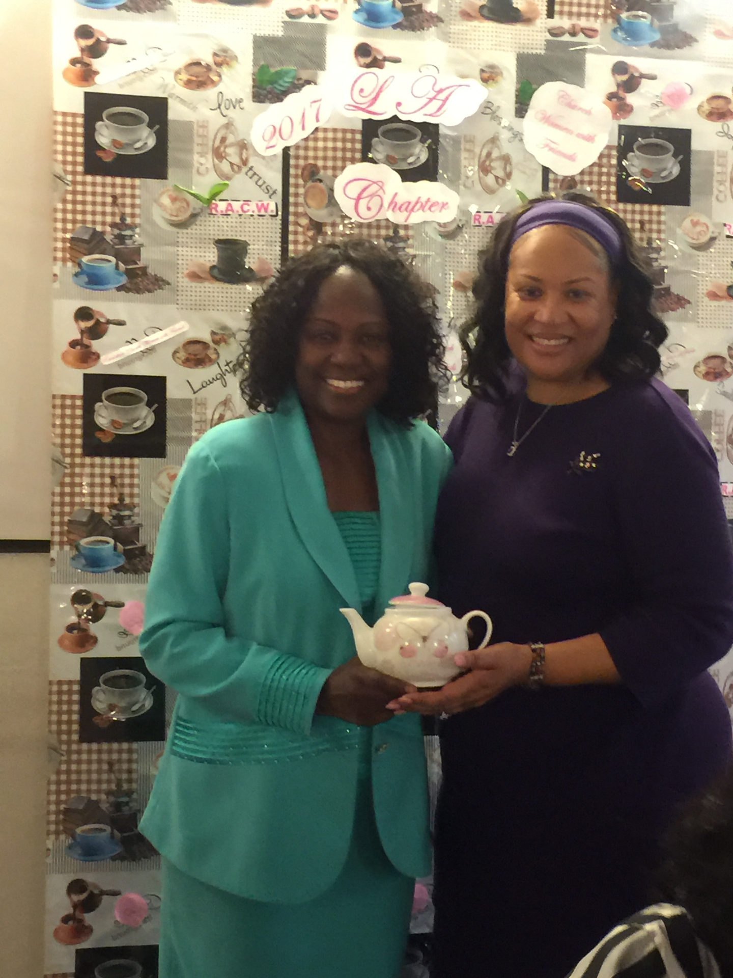 2017 RAC Ladys' Tea talk - Sis. Webb first recipient of the special teacup award.