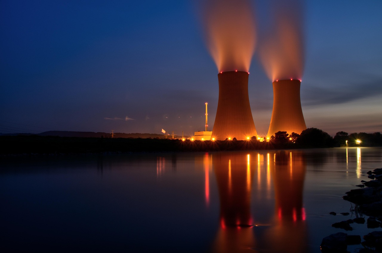 Power plant towers in use.