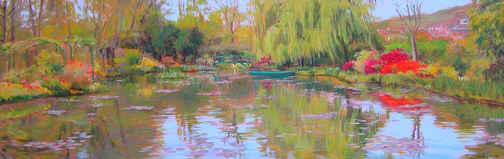 Monet's Garden at Giverny  12x36 sold
