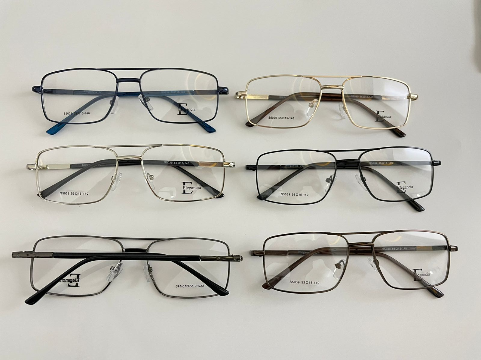 MODELO: 55039
COLORE NEGRO, ORO, CAFE, AZUL Y GUN