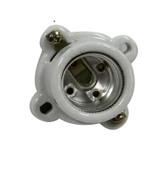 Portalámpara roseta porcelana E27 
Cuatro Puntas Cod-10884
