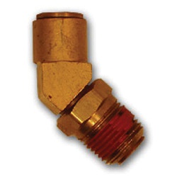 Brass PTC Swivel 45-Deg Elbow
