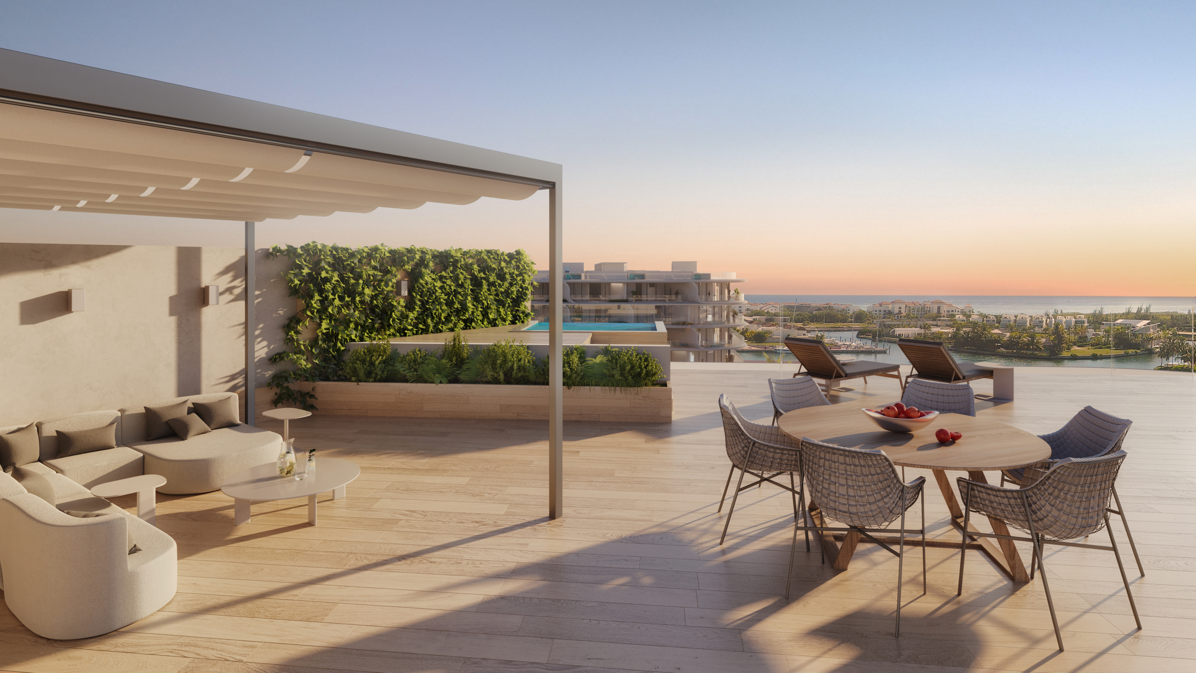 Un total de 186 apartamentos, 4 de 1 dormitorio, 106 de 2 dormitorios y 76 de 3 dormitorios.