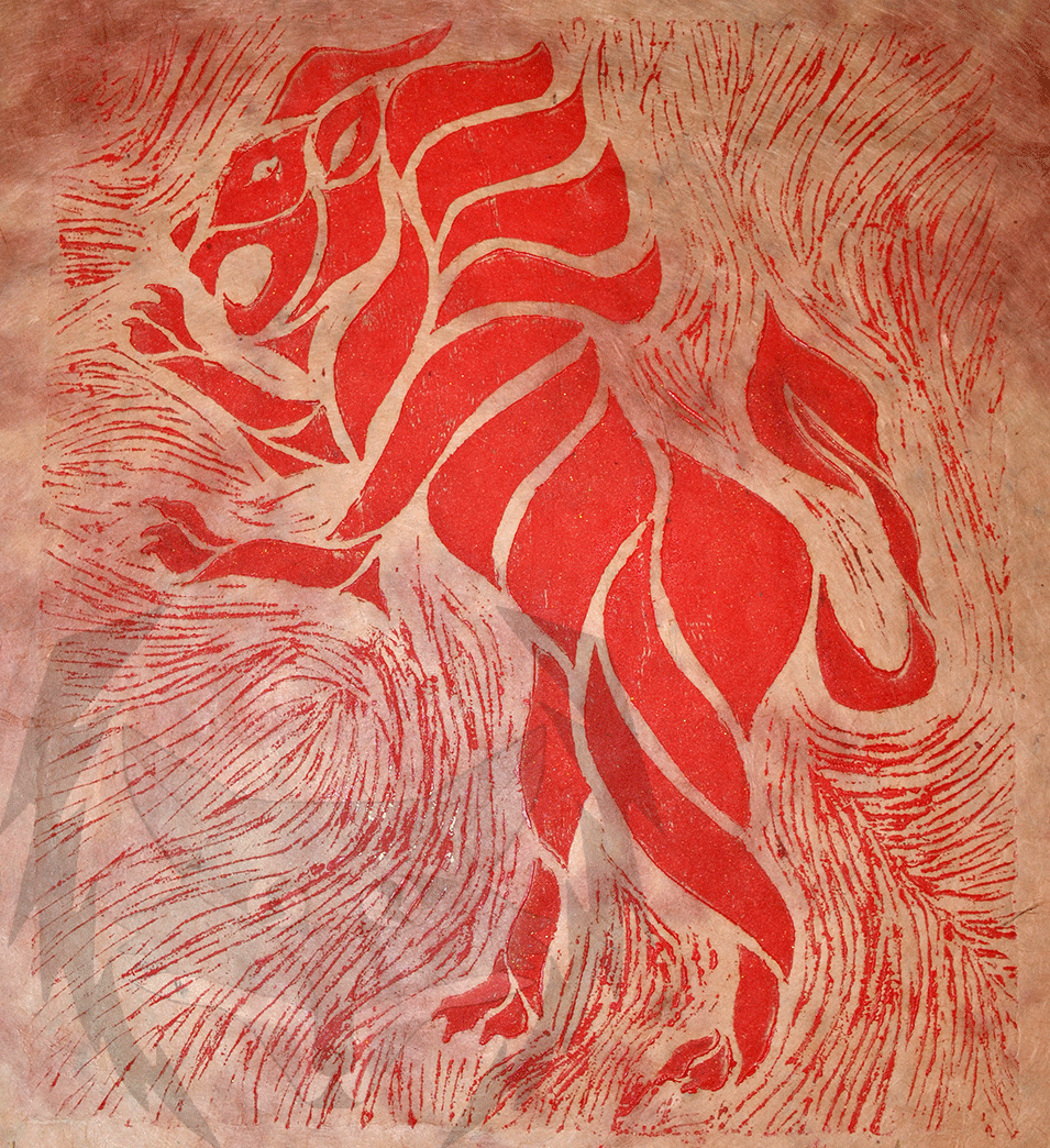 Tribal Lion Print