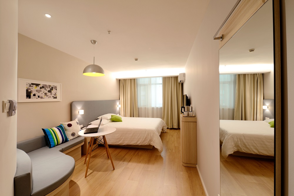 Bedroom with Light Brown Vinyl Plank Flooring Bedroom with Light Brown Vinyl Plank Flooring