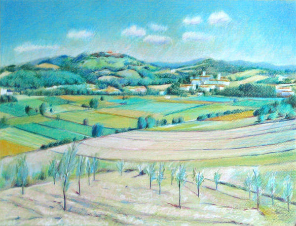 Monterchi, Valtiberina (Coloured Pencil 27 x 35cm) 