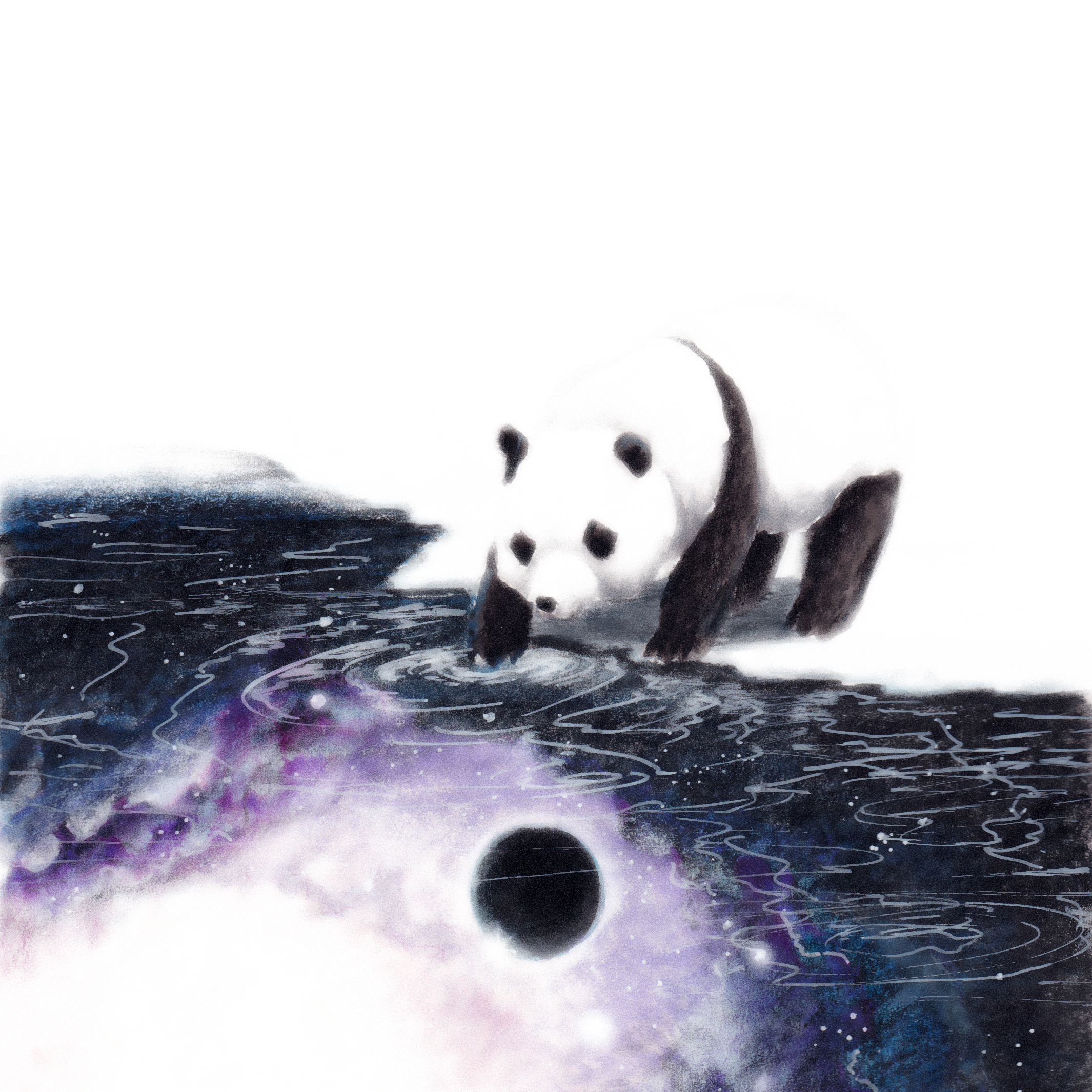 A través del universo. Ilustración digital, 2015