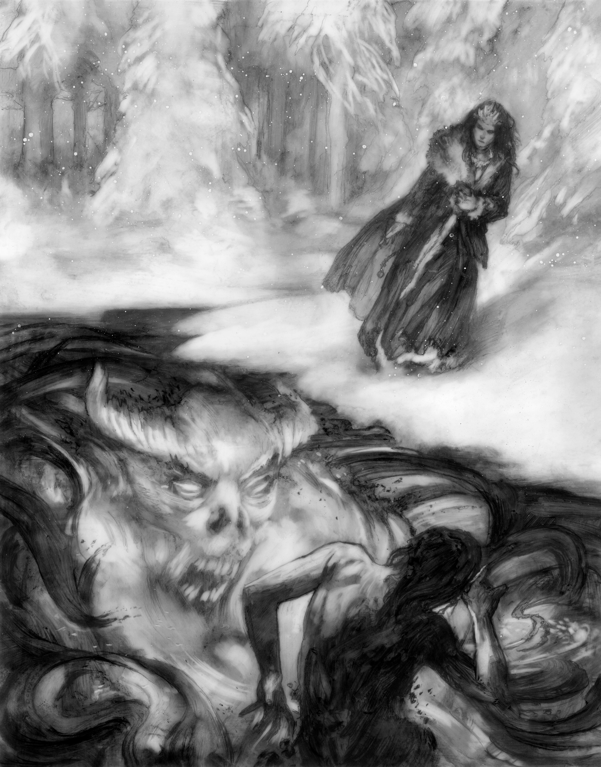 Spinning Silver - The Other Side
14" x 11". Graphite on Duralar 2019