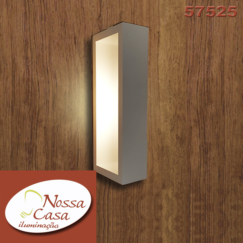 Arandela em alumínio, pintura branca. Led 6w 3000k. Luz indireta.