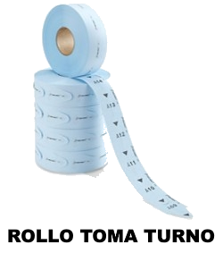 Paquete de 5 rollos toma turnos de 2000 tickets cada uno