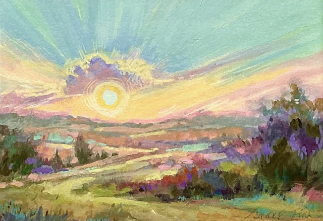 Fink, Virginia Pastorale, 5" x 7" Gouache