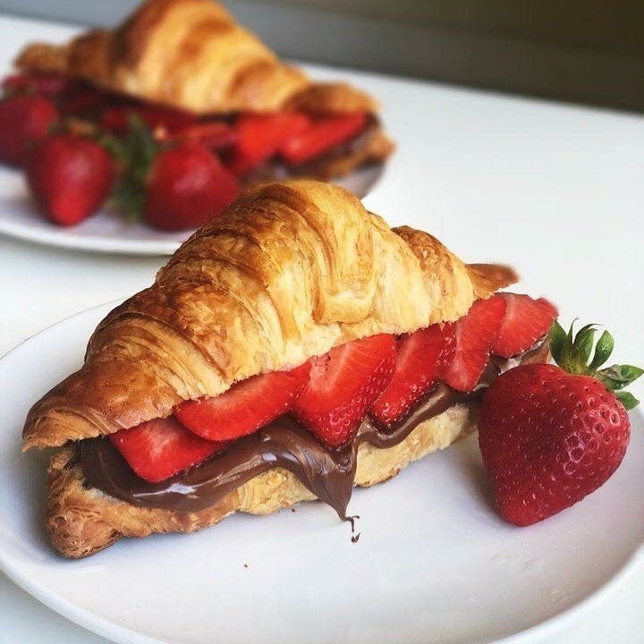 Strawberry and Chocolate Croissant