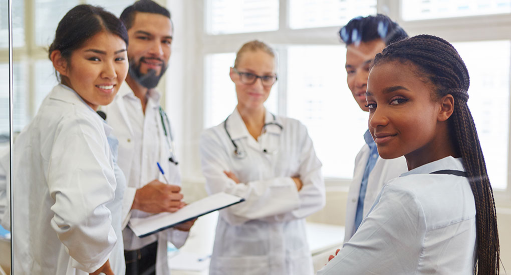 African American Medical Student Learning Online