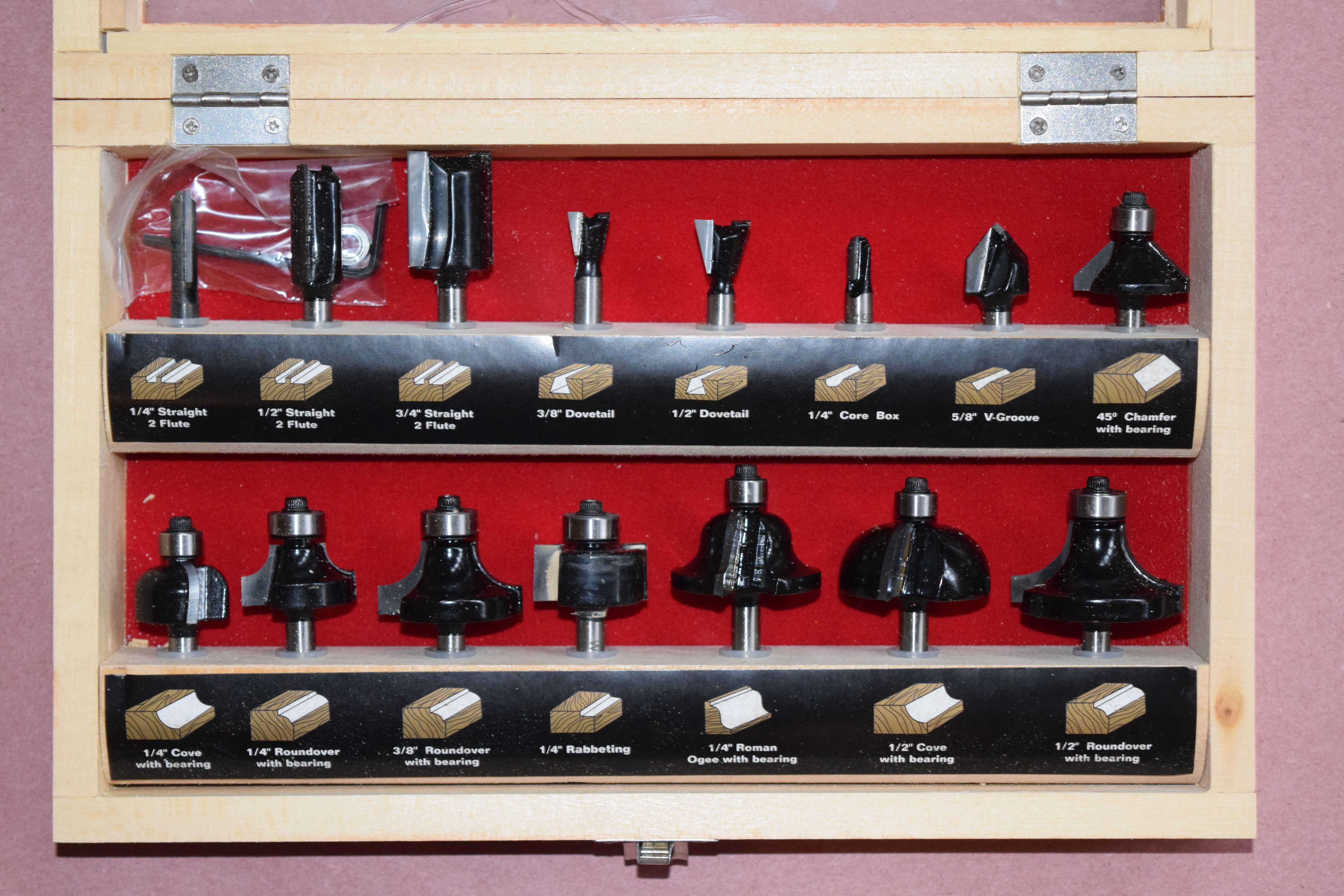 Router Bits (x15;  in case)