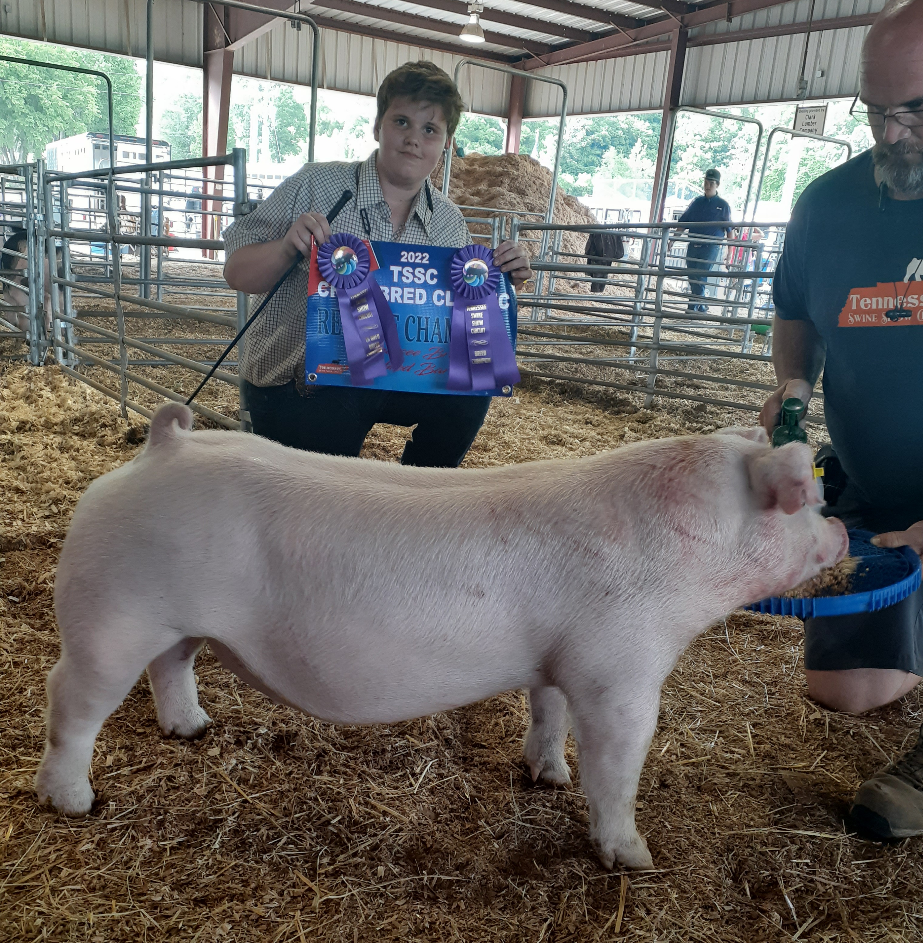 Tylan Lusk
2022 Tennessee Crossbred Classic
Champion TN Bred Chester White Barrow
Reserve Champion Overall TN Bred Purebred Barrow
Champion Chester White Barrow Open Show